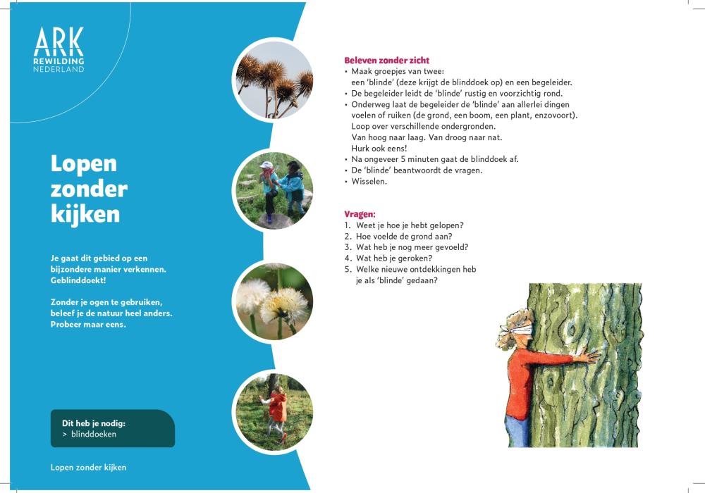 Opdrachtkaart Lopen zonder kijken